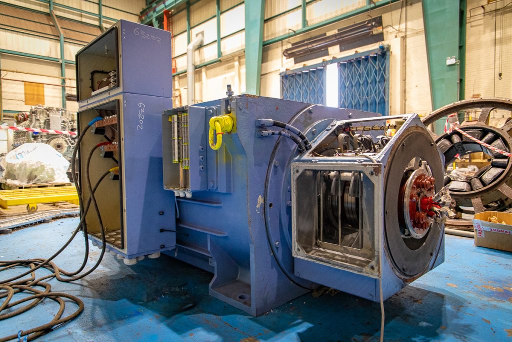 Image showing a turbine generator in our large machine shop