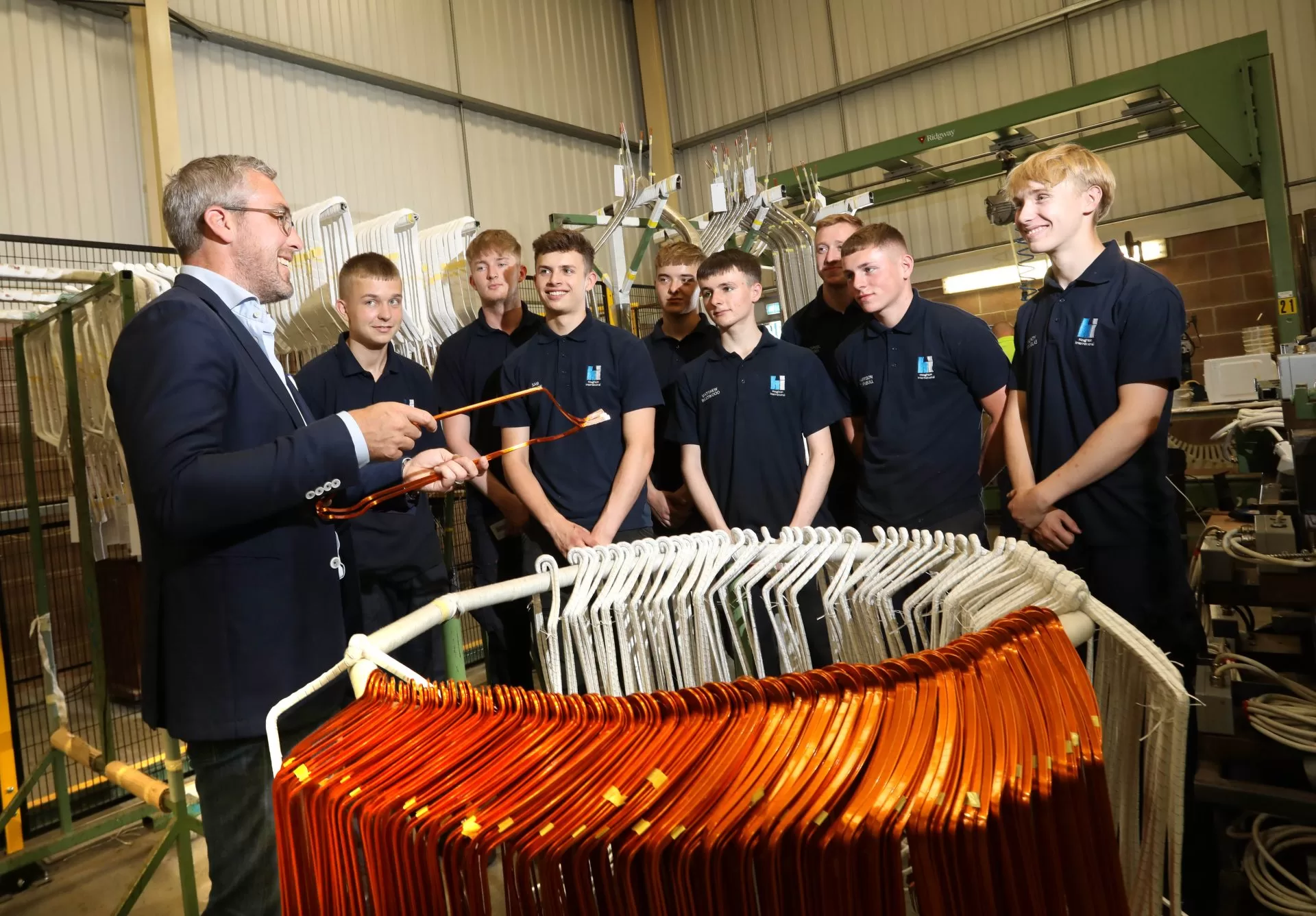 Houghton International's new apprentices gather with CEO Michael Mitten