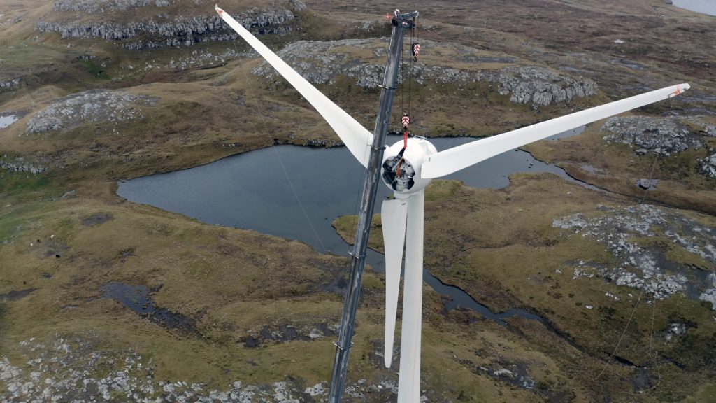 A wind turbine refurbishment in the Faroe Island